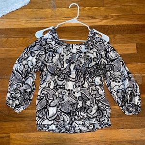 Open shoulder blouse